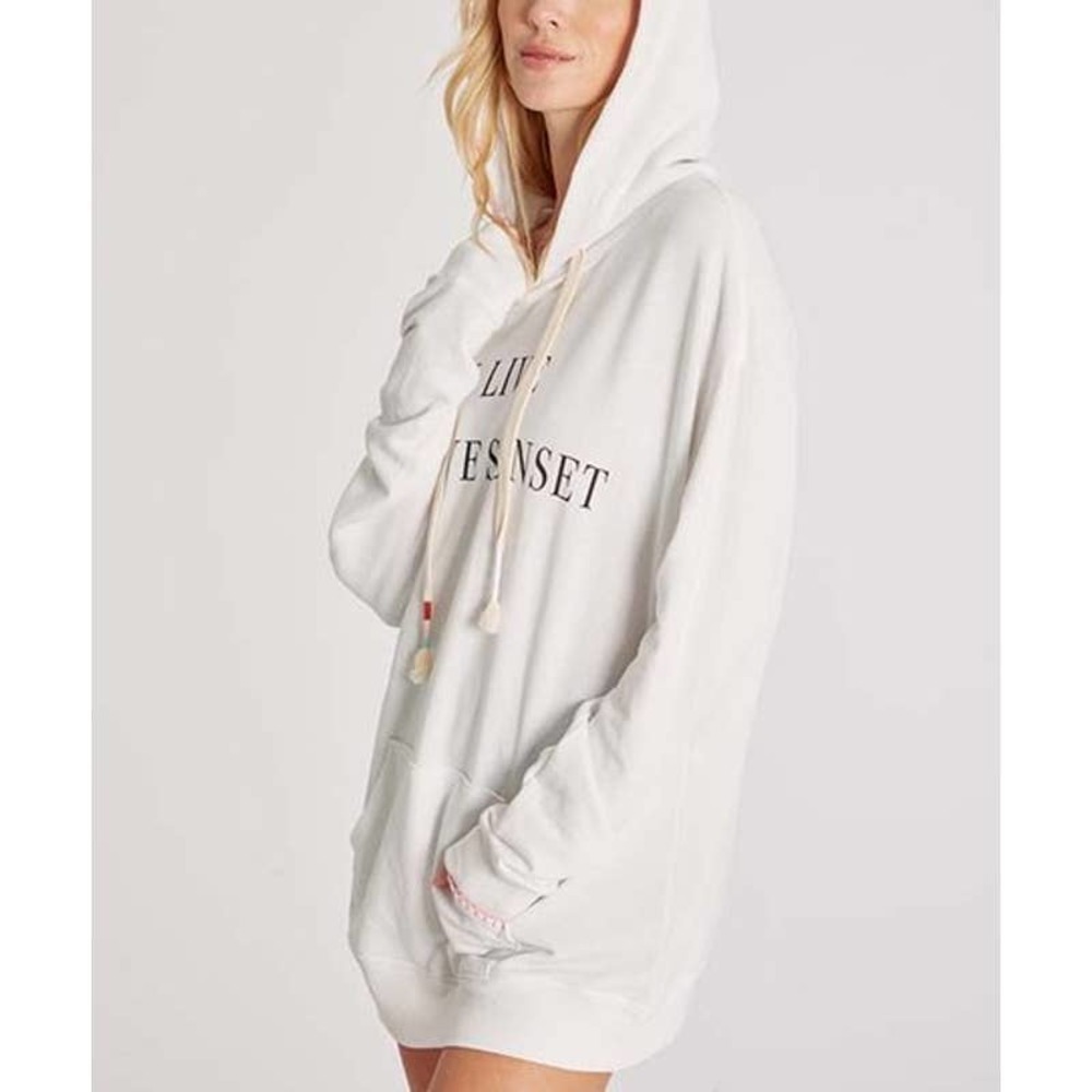New Wildfox Vanilla & Black Live Above Sunset Boulevard Sunset Roadtrip Hoodie - Picture 3 of 11